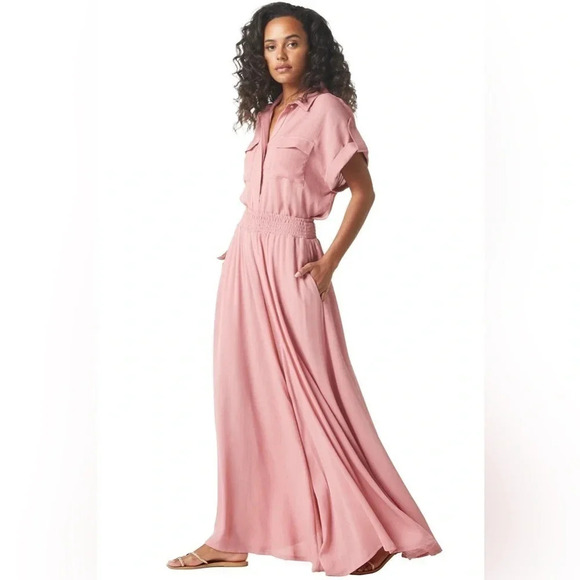 Misa Los Angeles Blush Pink Pilar Wide Leg Pants Women Size XS, S, M - Picture 9 of 11